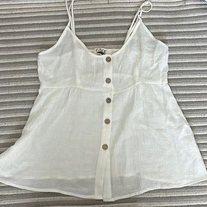 CAGE white blouse tank